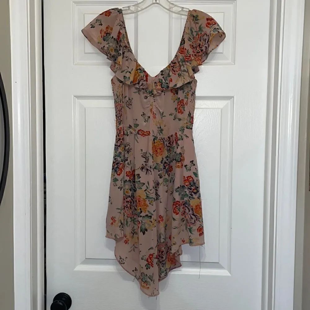 Rebecca Taylor Marlena FLoral Silk Ruffle Dress